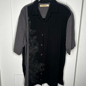 Tommy Bahama 100% Silk Hawaiian Tropical Floral Shirt Men's Size Large
